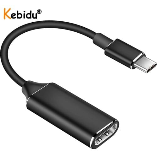 KEBIDU USB Type C To HDMI-compatible Cable Adapter 4K 30Hz High Speed USB3.1 Converter Male to Female for TV Display PC Computer