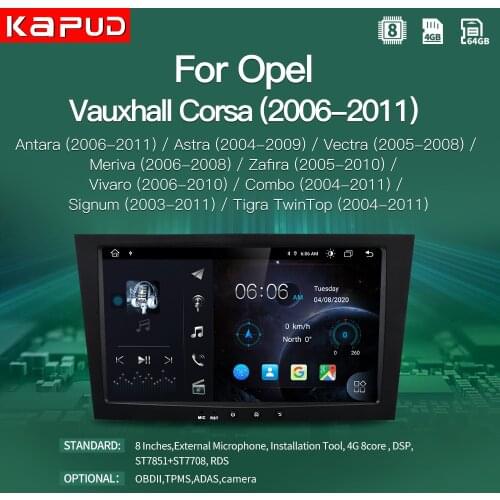 Kapud Android 10 For Opel 8'' GPS Multimedia Car Radio Video Player Navigation Astra Vectra Antara Zafira Corsa Combo Stereo DSP