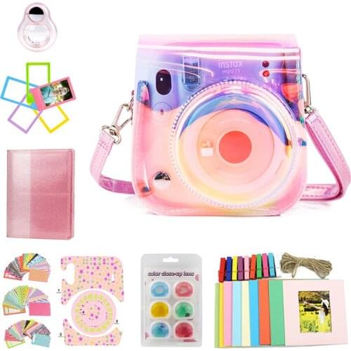 CAIUL Accessorie bundle for Fujifilm Instax Mini 11 Instant Film Camera case kit - Transparent Symphony