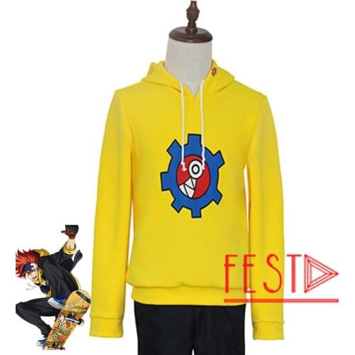 Anime SK8 The Infinity Reki Cosplay Costume SK Hooded Sweater Outfits Skateboard Sweater Anime Carnival Suit Uniform Accessories