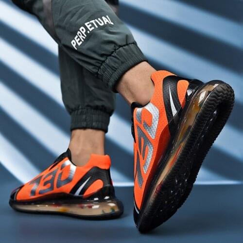 ZOXO Brand Men Air Cushion Sneakers Rubber Skidproof Outsole Running Shoes Breathable Mesh Black Vamp Male Sports Jogging Shoes