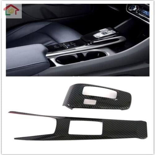 Left Hand Drive! Car Styling Interior Console Gear Shifter Panel Frame Cover Trim 2pcs For Hyundai Sonata DN8 10th 2019 2020