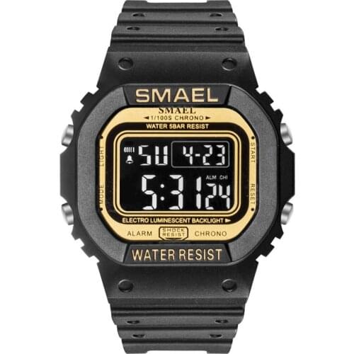 2019 Smael Digital Clocks Men Sports Watches Led Military Army Camou Fage For Boy Waterproof Top Brand Student Stop WristWatches