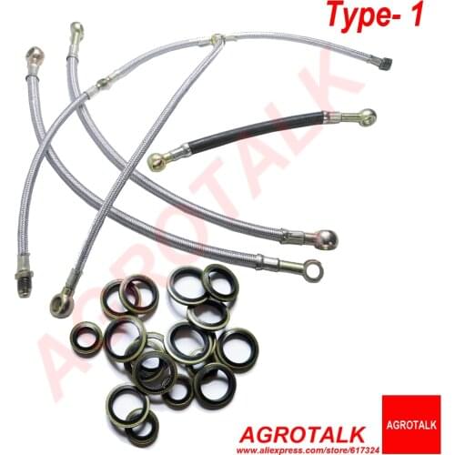 Set of fuel pipes for Shenniu Bison tractor SN250 / SN254 with HB295T, it has two types, please choose accordingly, part number