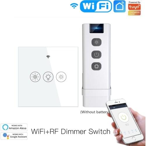 EU/US Standard Smart Light Dimmer Switch WiFi+RF433 Wall Touch Switch 2/3 Way Multi-Control Smart Life/Tuya APP via Alexa Voice