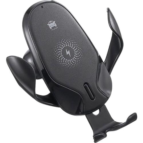 Fast Charging Gravity Clamping Smart Phone Holder Stand 15W Fast Qi Wireless Charger Car Gravity Cell Mobile Phone Holder Stand