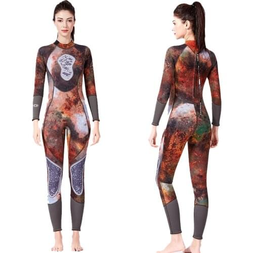 Full Body Women Swimming Wetsuit 3mm Dive Suit Neoprene Wetsuit Color Diving Snorkeling Swimming Water Sport Equipment