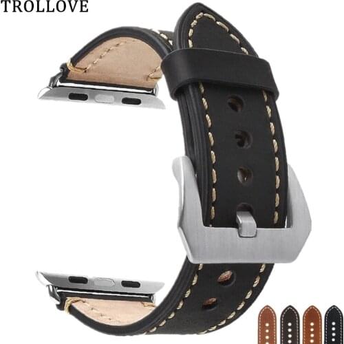 Watch Accessories Watchband For Apple Watch Bands 44mm 40mm Leather Strap 42mm 38mm Series 4 3 2 1 for iWatch Wrist Bracelet