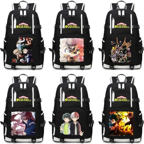 Boku no Hero Academia Backpack Anime My Hero Academia Midoriya Izuku Cosplay Nylon School Bag Travel Bags