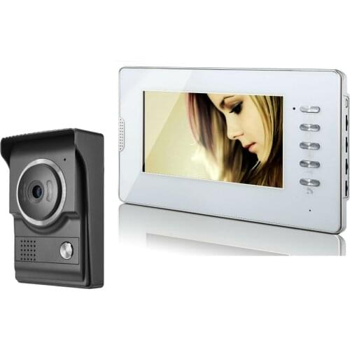 Doorbell Camera 7 Inch Video Door Phone Doorbell Intercom Kit 1-camera 1-monitor Night Vision Door Bell Camera no wifi Two Way