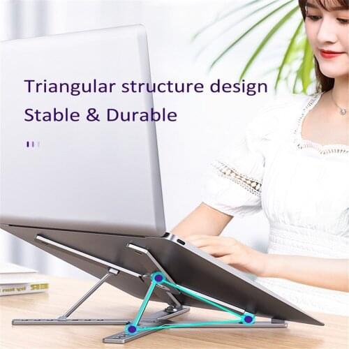 High Quality Aluminum Stand Folding Bracket Cooling Portable Base for Notebook Laptop Accessories