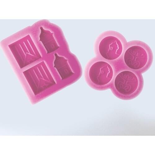 13MC Castle Flag Frog Stud Earrings Epoxy Resin Mold Neklace Pendant Silicone Mould DIY Crafts Jewelry Casting Tools