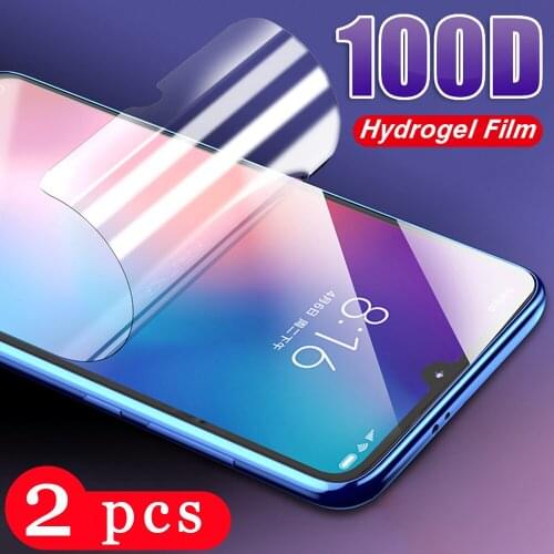 2Pcs 9D soft full cover for xiaomi mi A3 lite A2 lite hydrogel film Not Glass phone screen protector smartphone protective film