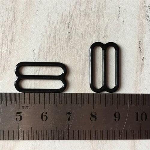 200 pcs/lot) 18mm1.8cm Metal + plastic black 8 Bra underwear buckle Brassiere clasp TQ5351