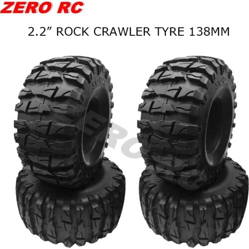 4PCS ROCK CRAWLER 2.2" TIRES SOFT 138MM TYRE WITH FOAMS FOR AXIAL WRAITH RR10 SCX10 Jeep Wrangler TRX-4 2.2 WHEEL