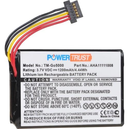 PowerTrust AHA11111008 Battery for Tomtom Go5000 Go5100 GO6100 4FL60 4FL50 Go 6000 Pro 5250 PRO Truck 5250