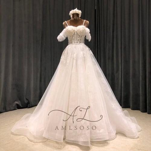 Lace Wedding Dresses AmLsoso China