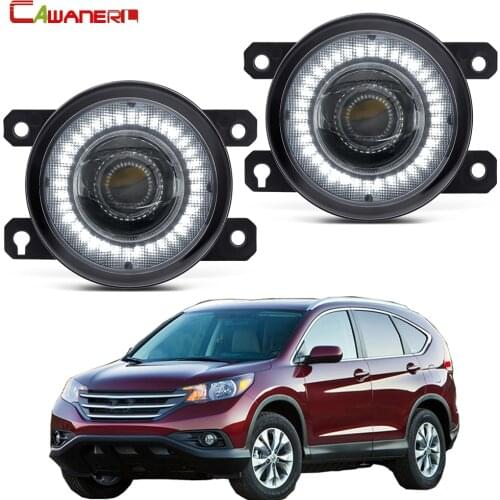 2 Pieces Car Fog Light Assembly LED Angel Eye DRL Daytime Running Light 30W H11 12V For Honda CR-V CRV 2.4L L4 2012 2013 2014