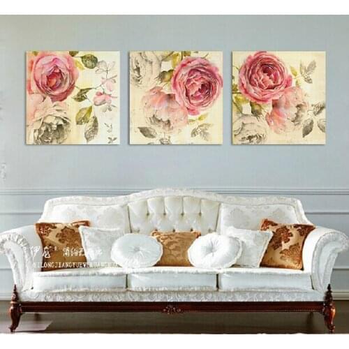 Ccanvas Painting Printed Painting modern home decorative Flowers painting on canvas 3 Panel Wall art With Framed W0245