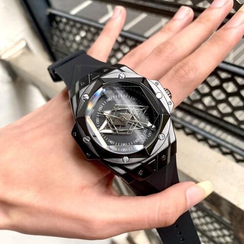 2021 New Imported Leather 100m Waterproof Movement Mens Watch Personality Trend Mens Watch Luminous Quartz Mens Watch