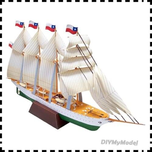 DIYMyModeI Chile Esmeralda sailing training ship 1:300 DIY Handcraft Paper Model KIT Handmade Toy Puzzles Gift Movie prop