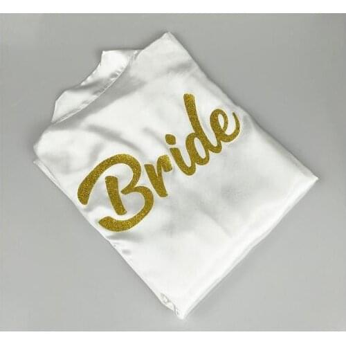 Design BRIDE TEAM BRIDE Robe glitter gold letters bridal shower bride to be bachelorette bridesmaid bridal party robes