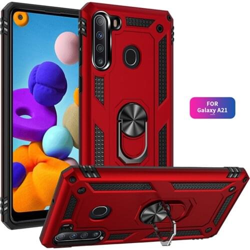 For Samsung Galaxy A21 Case Magnet Car Ring Stand Holder Cover for Samsung Galaxy A21 A 21 SM-A215U 6.5'' Coque funda capa