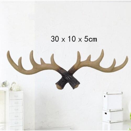 Home Decoration Deer Antlers Wall Hook Rack Decorative Hangers Retro Homey Statue Crafts Storage Organization Hat Coat Hanger
