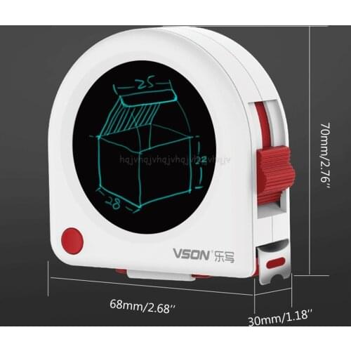 5m/16ft Tape Measure with LCD Writing Tablet Drawing Board for Construction/Carpenter/DIY Measurement Au23 19 Dropship