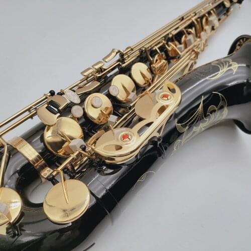 High Quality MARK VI Tenor Saxophone Bb Tune Black Nickel lacquered Gold Woodwind Instrument With Case Accessories Free Shipping