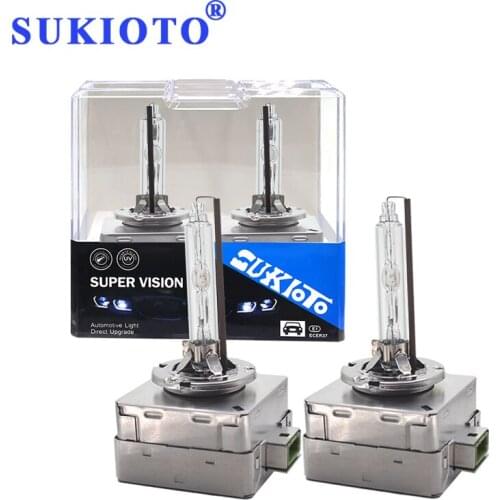 SUKIOTO 2PCS OEM D1S Xenon HID Replacement Lamp Fast Bright 35W AC D1S D2S D3S D4S 4300K 6000K 8000K HID Bulb For Audi BMW Benz