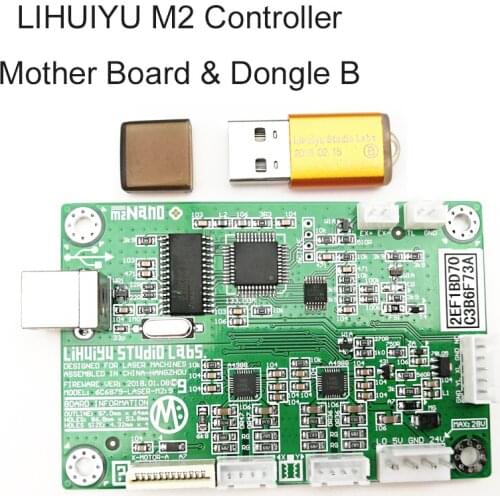 LIHUIYU M2 Nano Laser Controller Mother Main Board System+ Dongle B Co2 Engraving Cutting Machine 3020 4030 6040 Engraver Cutter