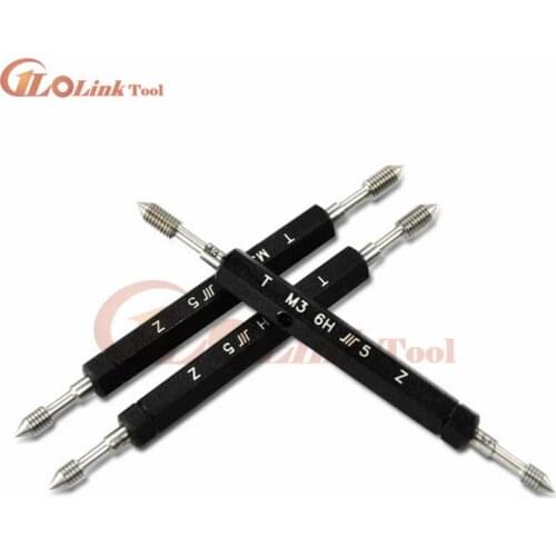 M2 M3 M4 M5 M6 M7 M8 M9 M10 Metric 6H Steel Double End Hex Handle Thread Plug Gage Gauge With Case