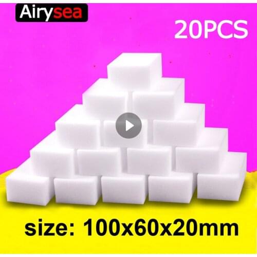 20pcs 100x60x20mm Melamine Sponge Magic Sponge High Density Eraser Home Cleaner Cleaning Sponges For Dish Kitchen Accessories