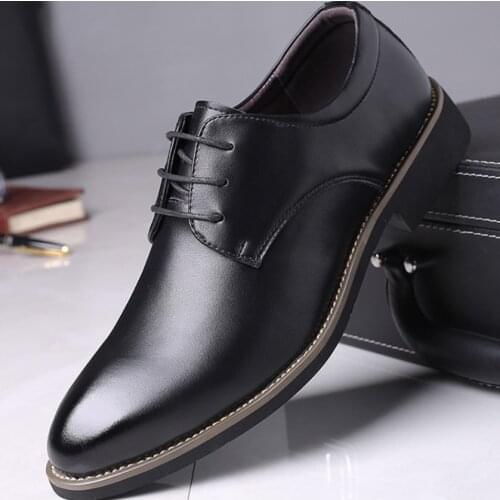 Y158 Men Shoe High Quality Spring Business Suits Casual Leather Shoe Microfiber Pointed Lace-up Wedding Teens Little White Shoe
