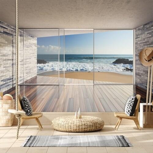 3d Wallpaper Mural Wallpapers for Living Room Wall Paper Papers Home Decor Sea View Interior Self Adhesive Walls Murals Roll Art