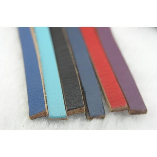 6 Colors-- 10 Yards 5x2mm Flat Leather 100% COW Real Leather Cord Jewelry Accessories--LCF52