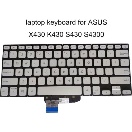 US KR Backlit Keyboard for ASUS Vivobook 14s X430 UN K430 X412 English Korean silver KB 0KNB0 260AUS00 260AKO00 Screw set best