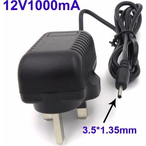 VORED 1PCS 12V1000mA/ 1A Universal Charger Switch Power Supply Adapter Converter US/EU/UK/AU Plug DC 3.5*1.35mm Free shipping