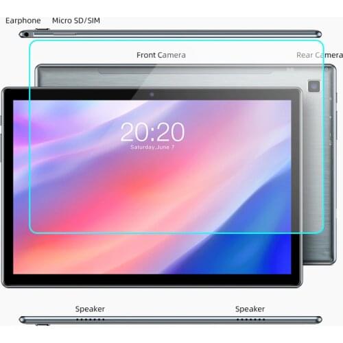 Tempered Glass Film For Teclast P20HD Android 10.0 OS 4GB RAM 64GB ROM 1920×1200 6000mAh 10.1 inch Tablet Screen Protection