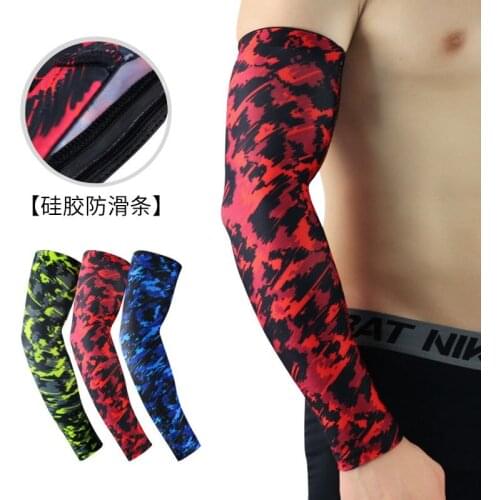1 Pair Long Sleeve Arm Warmers Breathable Elastic Not Easy To Slide Sports Protective Sleeve Sun Protection Elbow Protection