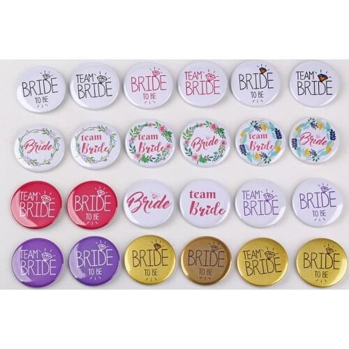 10Pcs Wedding Party Decor Badge Team Bride Bridesmaid Decoration Badge Bachelor Party Bride To Be Wedding Party Supplies