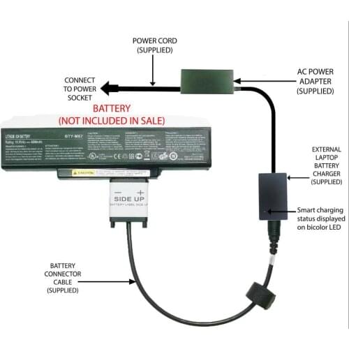 2019 11000 External Laptop Battery Charger for Various MSI Notebooks BTY-M66 BTY-M67 M68 SQU-503 SQU-511 SQU-524 SQU-528 SQU-605