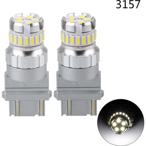 6500K White 2pcs 1156 7443 3157/3156 T15 LED Light Super Bright DRL Car LED Bulbs Daytime Running Lights 3030 4014 SMD 12V