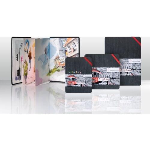 Hahnemuhle Zigzag Accordian Watercolor Book 300gsm 18 Pages,Watercolor pad with paper folded in accordion style,Art supplies