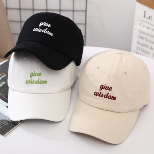 Baseball cap women fitted hat gorras 6 panel hip hop snapback hats give wisdom embroidery bone cap for men teenagers streetwear