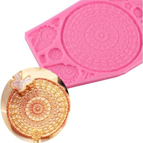 DIY Fondant Dream Catcher Silicone Mold Feather Texture Cake Wedding Decoration Dessert Table Decoration Baking Mold