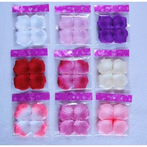 5*100 pieces of cloth rose petals wedding wedding room layout simulation petals wedding supplies wedding accessories rose petals