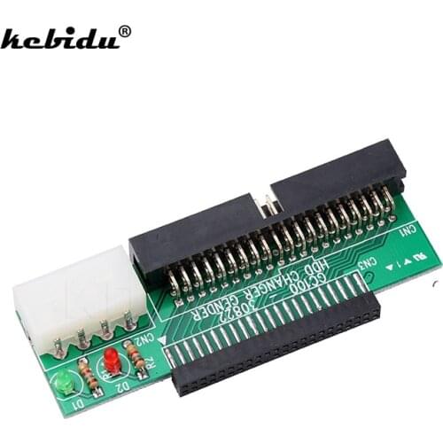 Kebidu 10pcs 44Pin 2.5 " HDD to 3.5 " IDE 40Pin Hard Disk Drive HDD Converter Adapter for Laptop Desktop Computer with Indicator