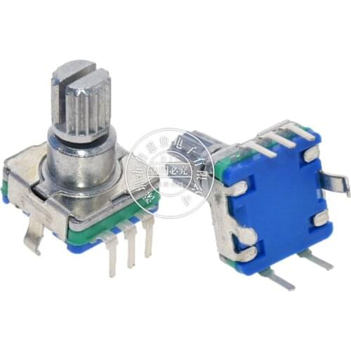 5pcs EC11s Rotary Encoder Code Switch 20 Position With Switch 5pin Handle Length 12.5mm